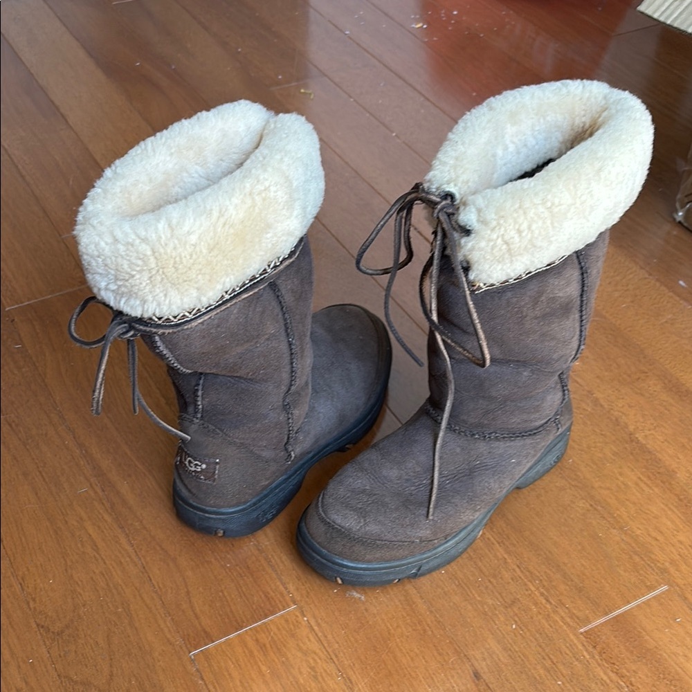 UGG Dark Brown Shearling Boots